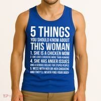 Gardening Chicken Mom 5 Things You Should Know Farmer Gift Tank Top thumb 3