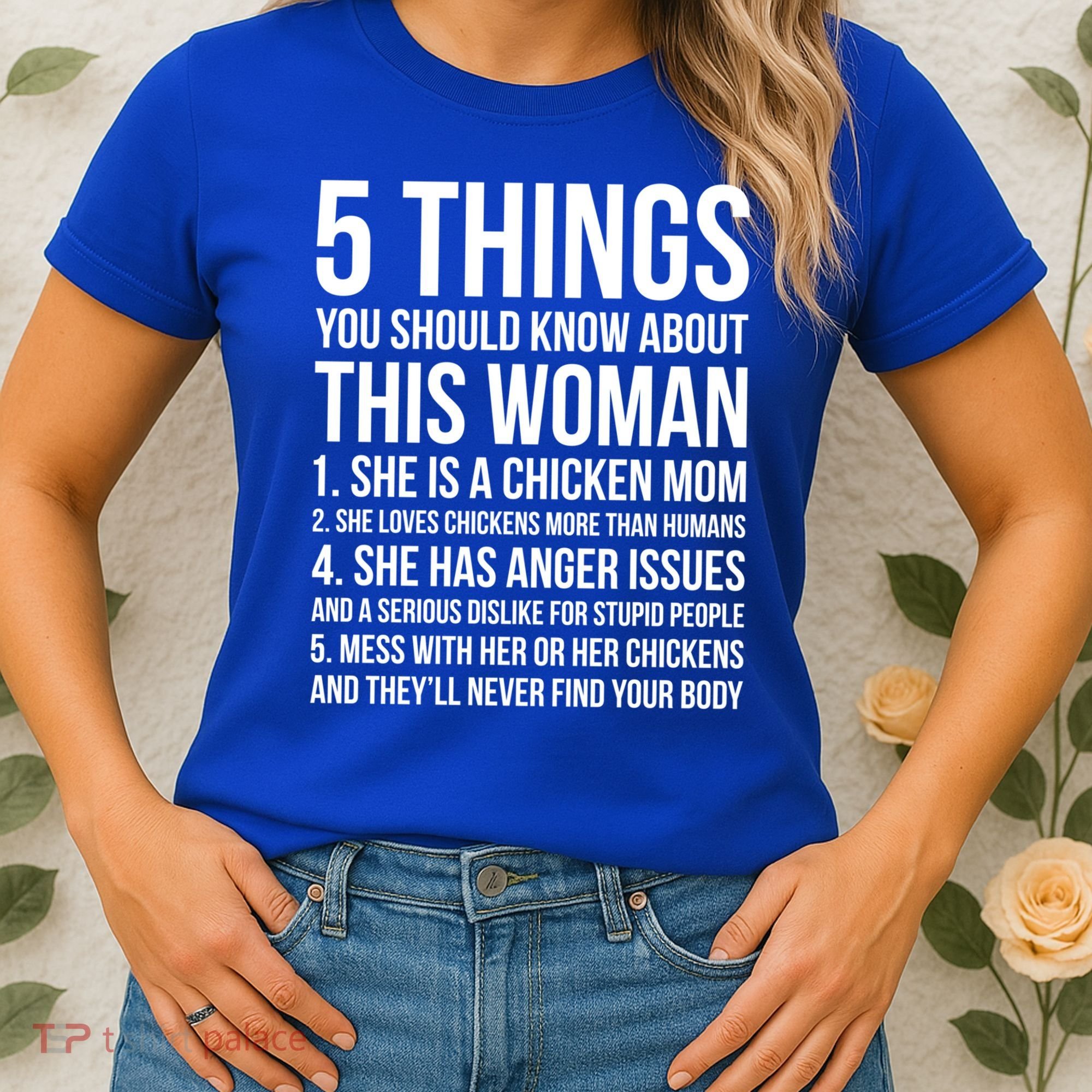 Gardening Chicken Mom 5 Things You Should Know Farmer Gift Women's T-Shirt