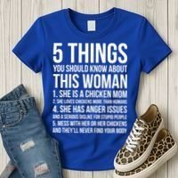 Gardening Chicken Mom 5 Things You Should Know Farmer Gift Women's T-Shirt thumb 3