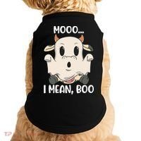 Ghost Cow Moo I Mean Boo Costume Halloween Gift Doggie Tank thumb 0