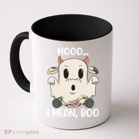 Ghost Cow Moo I Mean Boo Costume Halloween Gift Coffee Mug thumb 0