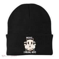 Ghost Cow Moo I Mean Boo Costume Halloween Gift Beanie thumb 0