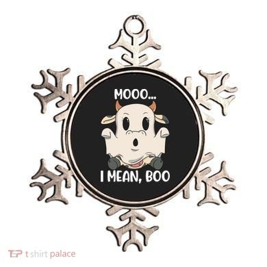 Ghost Cow Moo I Mean Boo Costume Halloween Gift Ornament