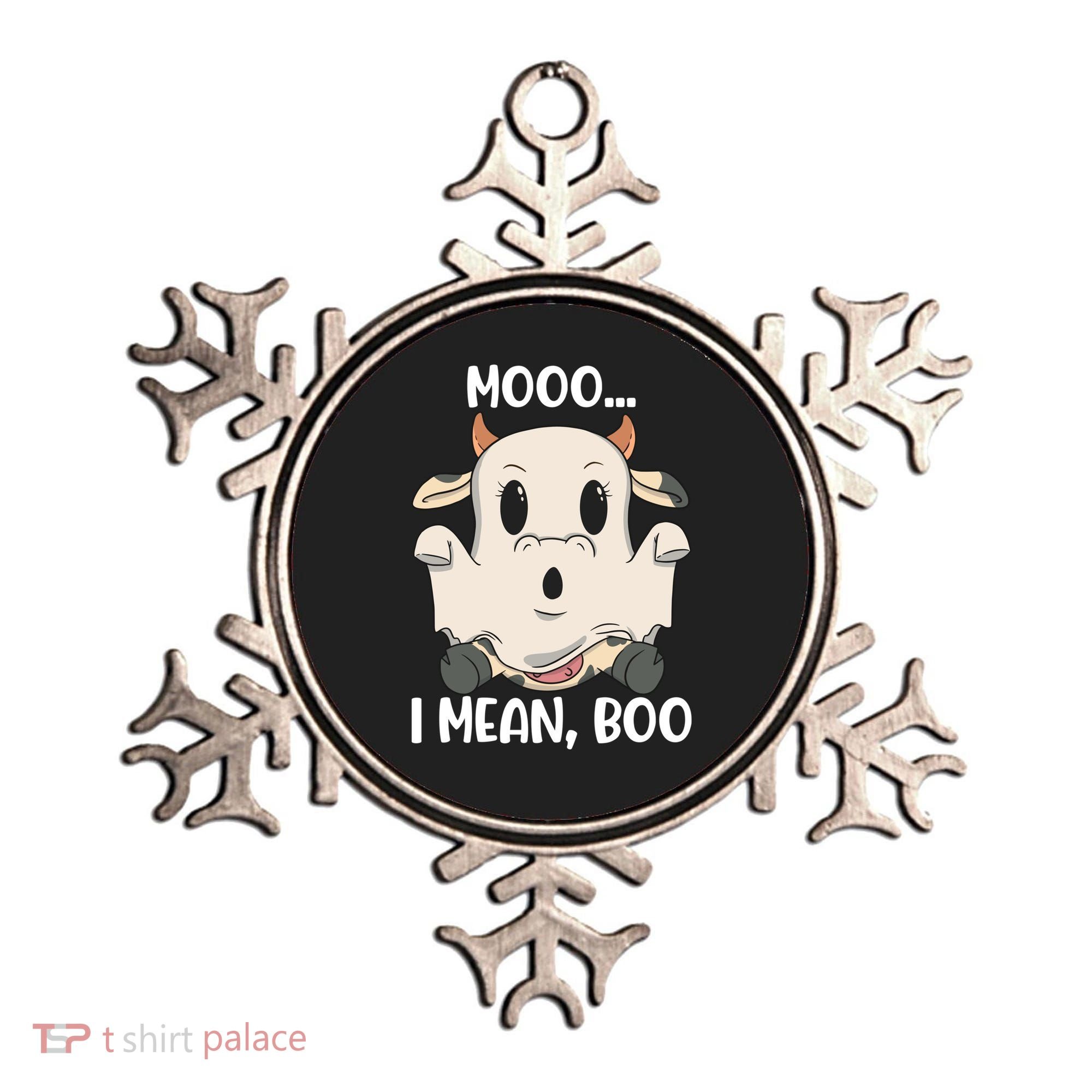 Ghost Cow Moo I Mean Boo Costume Halloween Gift Ornament
