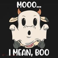 Ghost Cow Moo I Mean Boo Costume Halloween Gift Ornament thumb 1