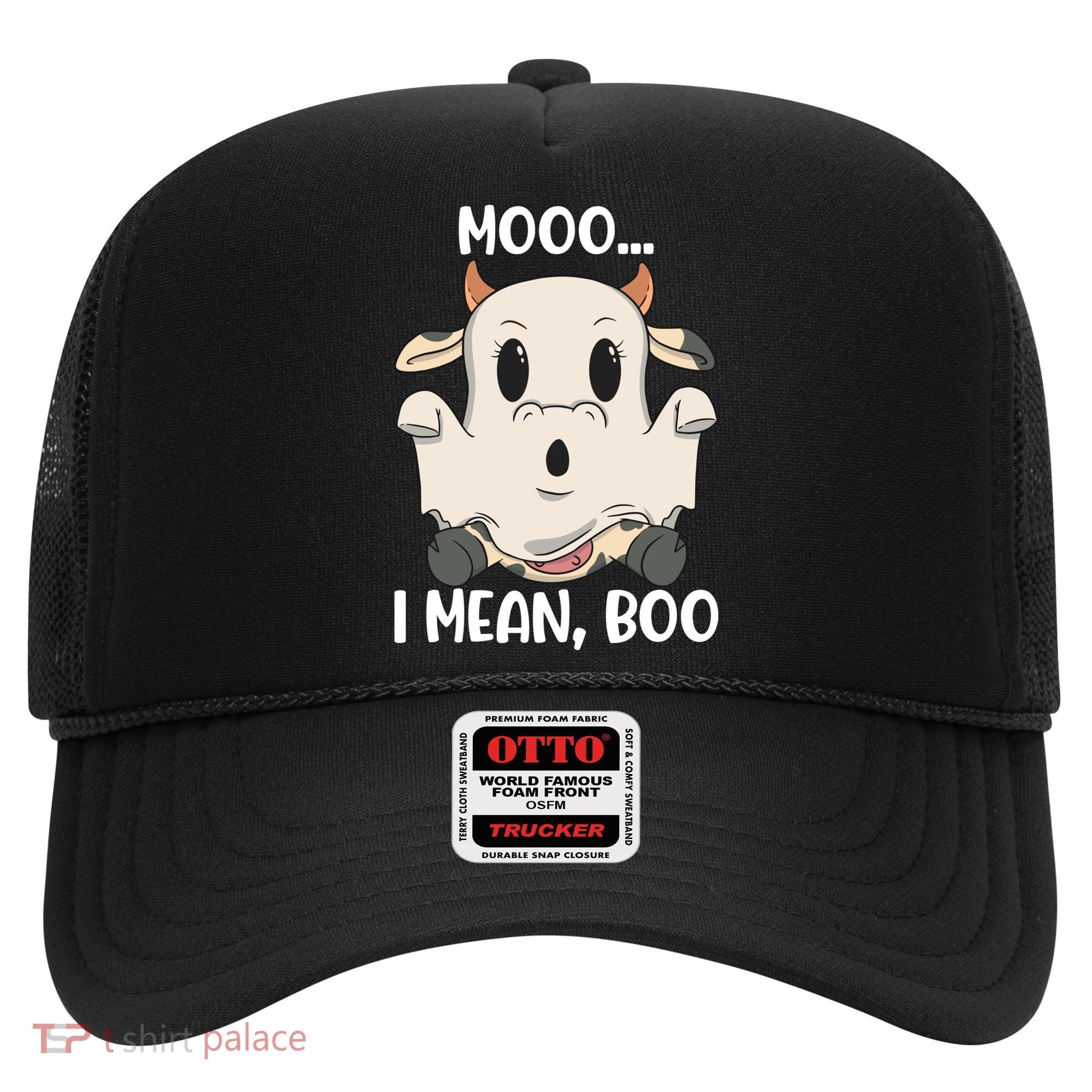 Ghost Cow Moo I Mean Boo Costume Halloween Gift Hat