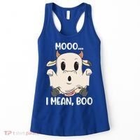 Ghost Cow Moo I Mean Boo Costume Halloween Gift Women's Tank Top thumb 0
