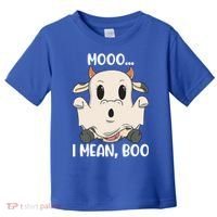 Ghost Cow Moo I Mean Boo Costume Halloween Gift Toddler T-Shirt thumb 0