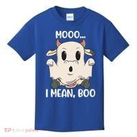 Ghost Cow Moo I Mean Boo Costume Halloween Gift Kids T-Shirt thumb 0