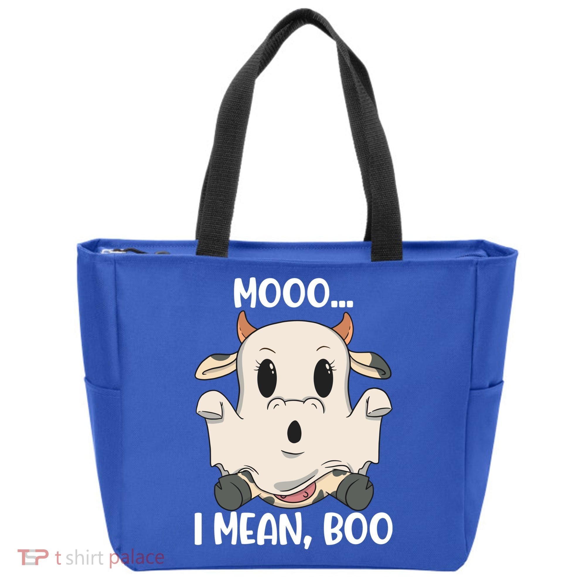 Ghost Cow Moo I Mean Boo Costume Halloween Gift Tote Bag