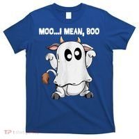 Ghost Cow Moo I Mean Boo Funny Halloween Cow Boo Meaningful Gift T-Shirt thumb 0
