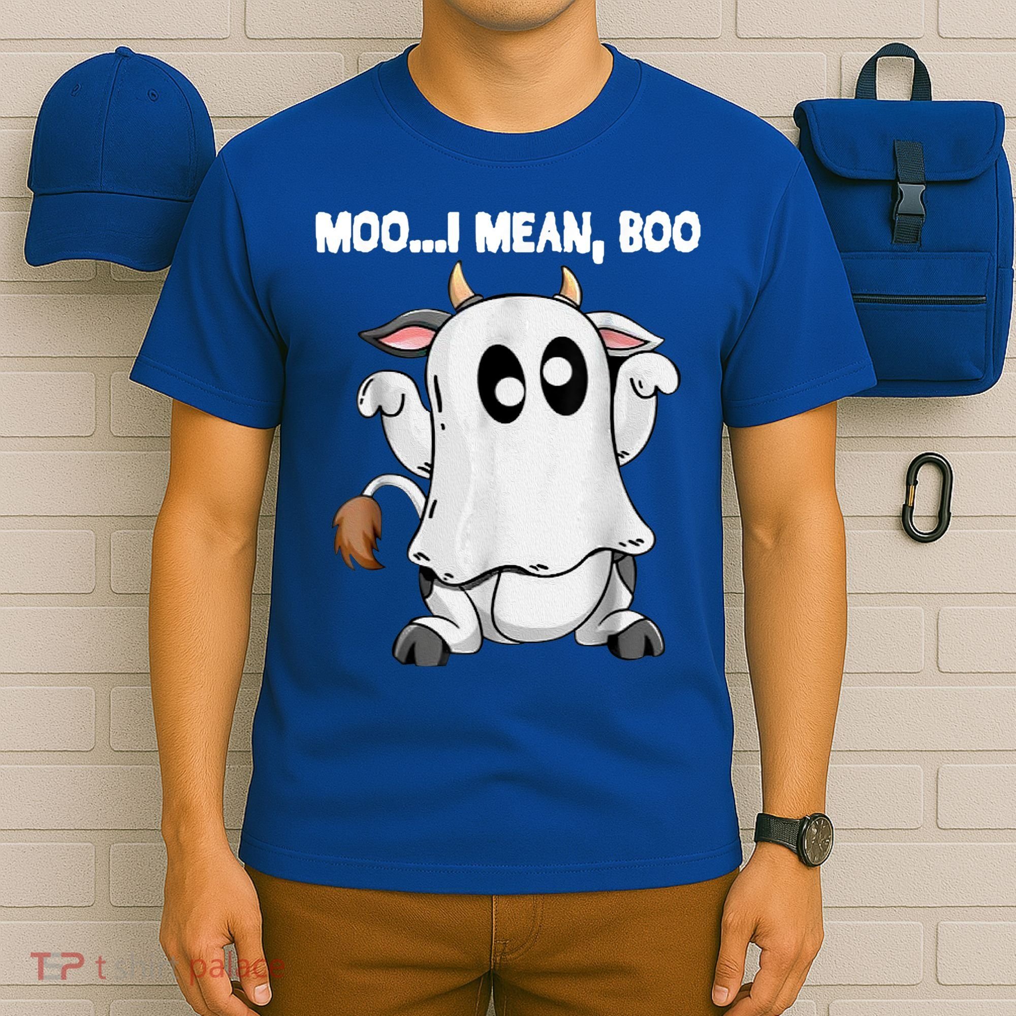 Ghost Cow Moo I Mean Boo Funny Halloween Cow Boo Meaningful Gift T-Shirt