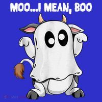 Ghost Cow Moo I Mean Boo Funny Halloween Cow Boo Meaningful Gift Mousepad thumb 1