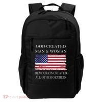 God Created Man & Woman Democrats Created All Other Genders Backpack thumb 0
