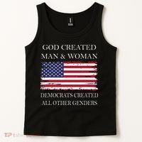 God Created Man & Woman Democrats Created All Other Genders Tank Top thumb 2
