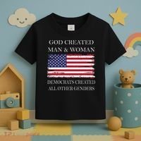 God Created Man & Woman Democrats Created All Other Genders Toddler T-Shirt thumb 3