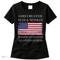 God Created Man & Woman Democrats Created All Other Genders Women's T-Shirt thumb 0