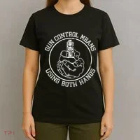 Gun Control Means Using Both Hands T-Shirt thumb 4