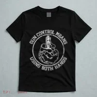 Gun Control Means Using Both Hands T-Shirt thumb 5