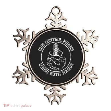 Gun Control Means Using Both Hands Ornament