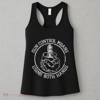 Gun Control Means Using Both Hands Women's Tank Top thumb 3