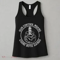 Gun Control Means Using Both Hands Women's Tank Top thumb 3