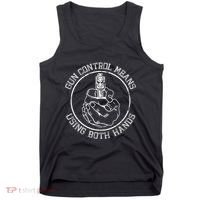 Gun Control Means Using Both Hands Tank Top thumb 0