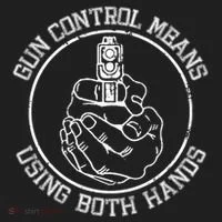 Gun Control Means Using Both Hands Golf Towel thumb 3
