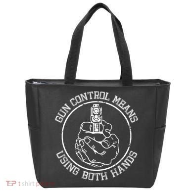 Gun Control Means Using Both Hands Tote Bag