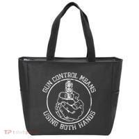 Gun Control Means Using Both Hands Tote Bag thumb 0