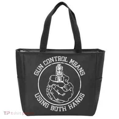 Gun Control Means Using Both Hands Tote Bag