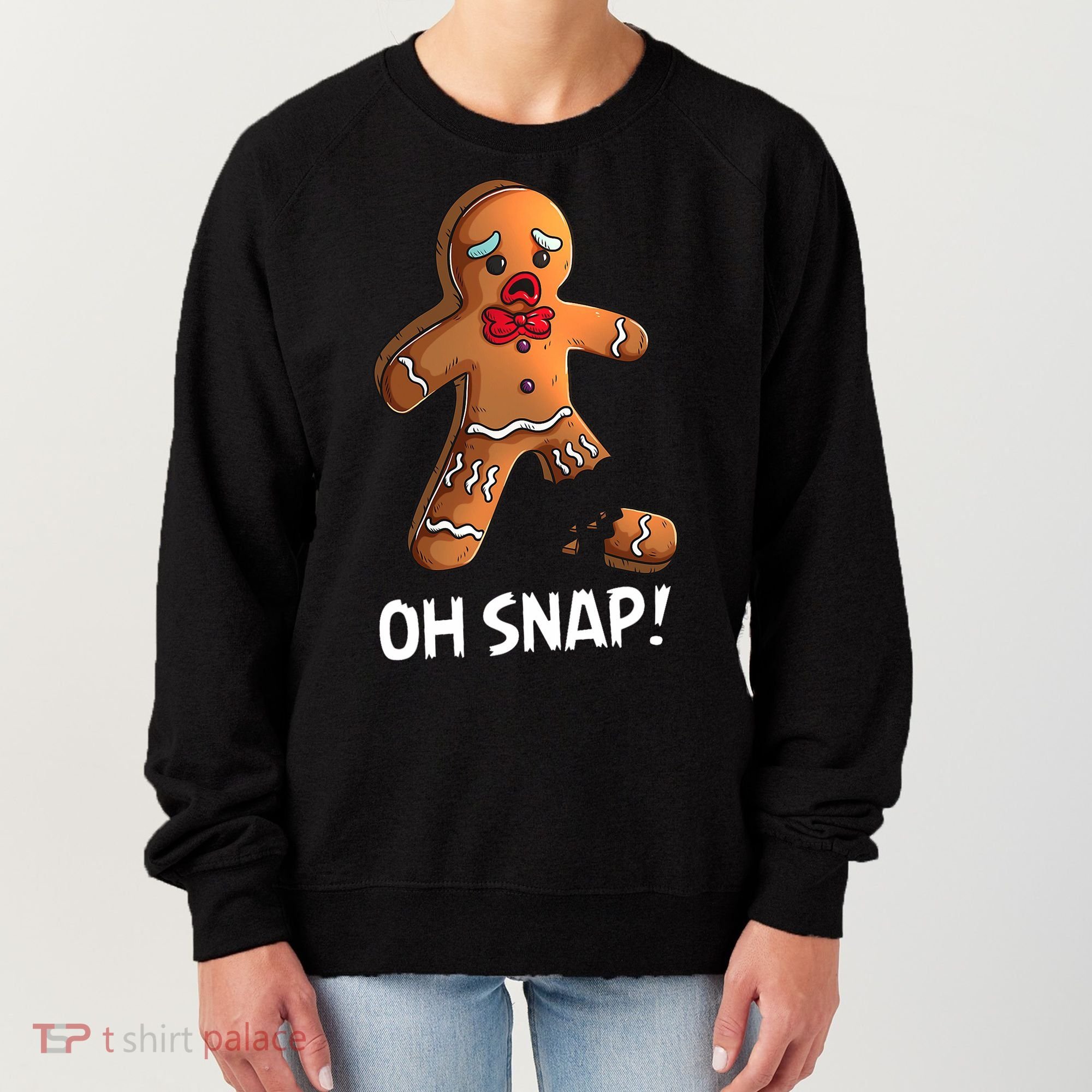 Gingerbread Christmas Market Baking Gingerbread Man Oh Snap Women's Sweatshirt