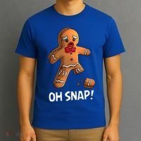 Gingerbread Christmas Market Baking Gingerbread Man Oh Snap T-Shirt thumb 3