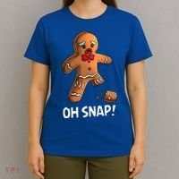 Gingerbread Christmas Market Baking Gingerbread Man Oh Snap T-Shirt thumb 4