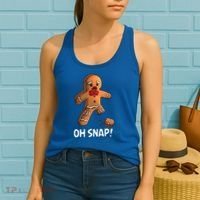 Gingerbread Christmas Market Baking Gingerbread Man Oh Snap Women's Tank Top thumb 2