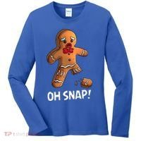 Gingerbread Christmas Market Baking Gingerbread Man Oh Snap Women's Long Sleeve Shirt thumb 0