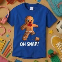 Gingerbread Christmas Market Baking Gingerbread Man Oh Snap Kids T-Shirt thumb 3