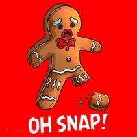 Gingerbread Christmas Market Baking Gingerbread Man Oh Snap Santa Hat thumb 1