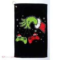 Gaming  Christmas Matching Pajamas Funny Gamer  Golf Towel thumb 0