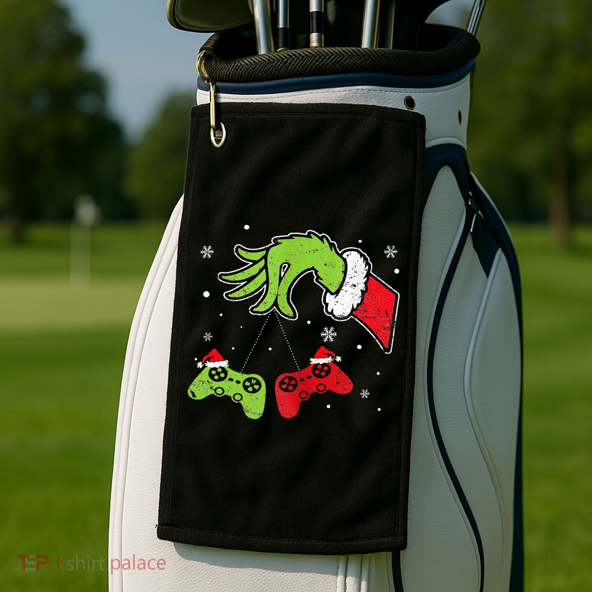 Gaming  Christmas Matching Pajamas Funny Gamer  Golf Towel