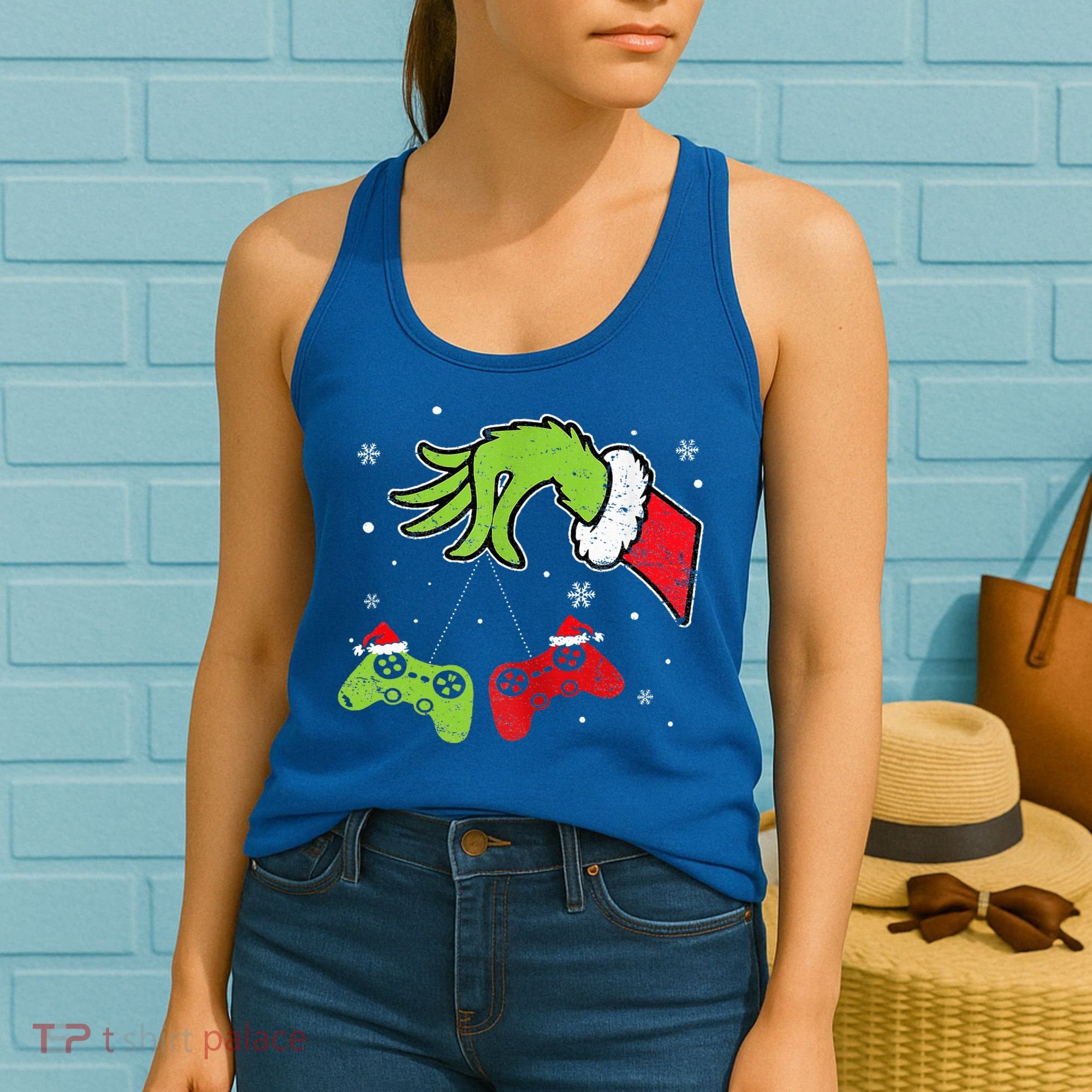 Gaming  Christmas Matching Pajamas Funny Gamer  Women's Tank Top