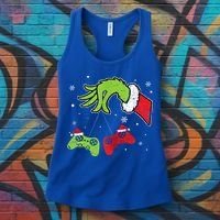 Gaming  Christmas Matching Pajamas Funny Gamer  Women's Tank Top thumb 3