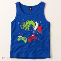 Gaming  Christmas Matching Pajamas Funny Gamer  Tank Top thumb 2