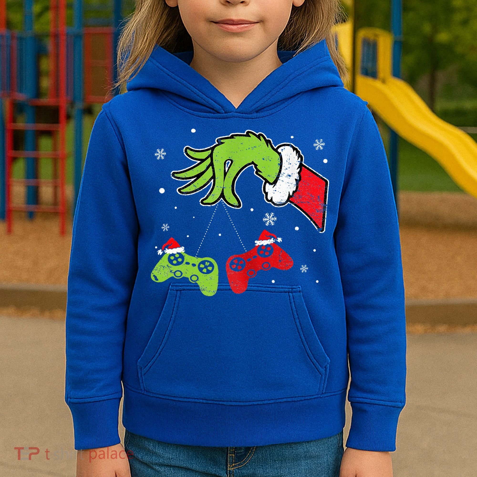 Gaming  Christmas Matching Pajamas Funny Gamer  Kids Hoodie