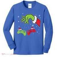 Gaming  Christmas Matching Pajamas Funny Gamer  Kids Long Sleeve Shirt thumb 0