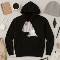 Ghost Cat Meme Funny Halloween Hoodie thumb 3