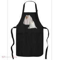 Ghost Cat Meme Funny Halloween Apron thumb 0