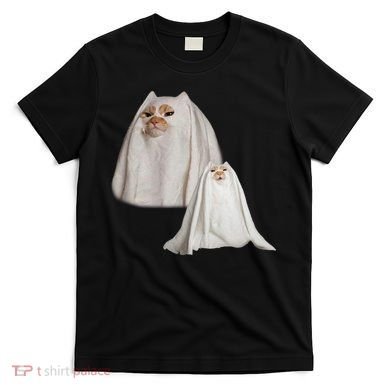 Ghost Cat Meme Funny Halloween T-Shirt