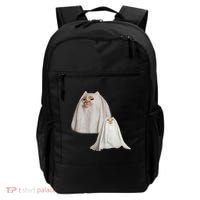 Ghost Cat Meme Funny Halloween Backpack thumb 0