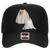 Ghost Cat Meme Funny Halloween Hat thumb 0